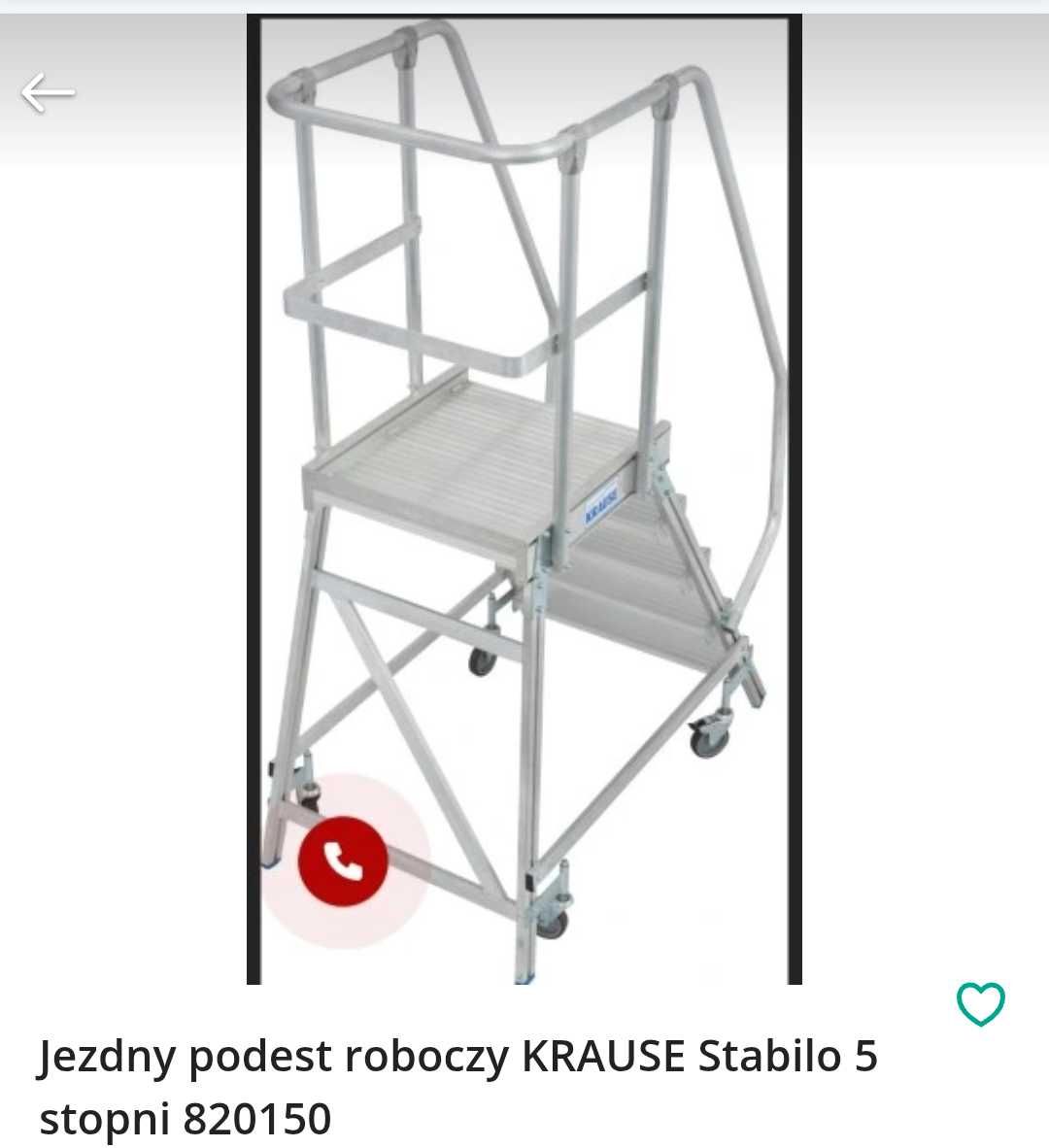 Jezdny podest roboczy KRAUSE Stabilo 5 stopni 820150