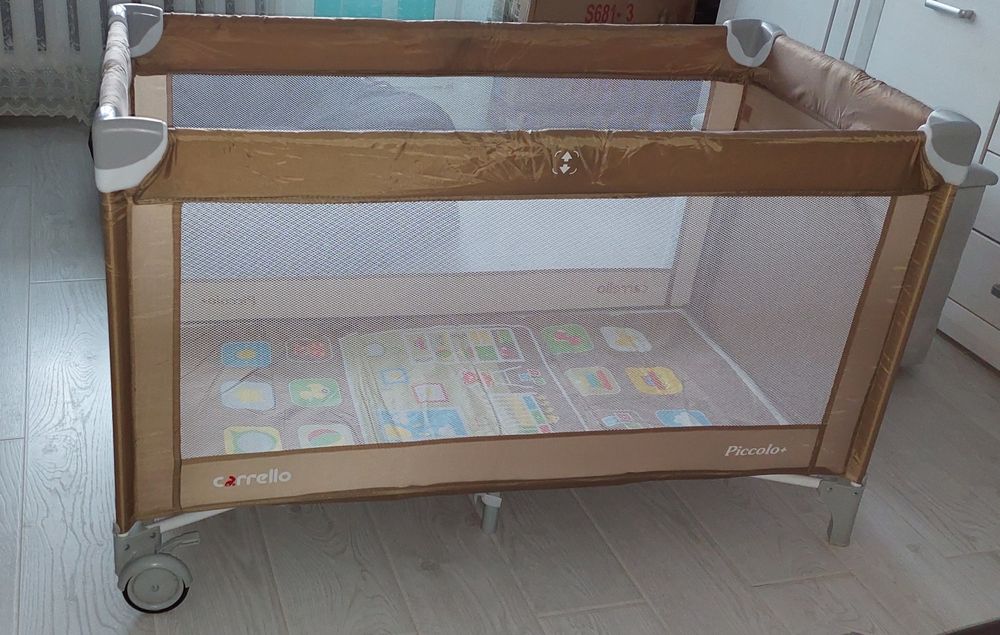 Ліжко манеж Carrello Piccolo Gold Grey White