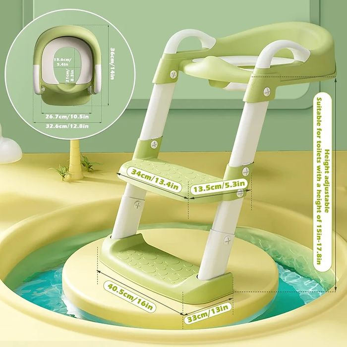 Дитяче сидіння для унітазу із сходнинками, складне