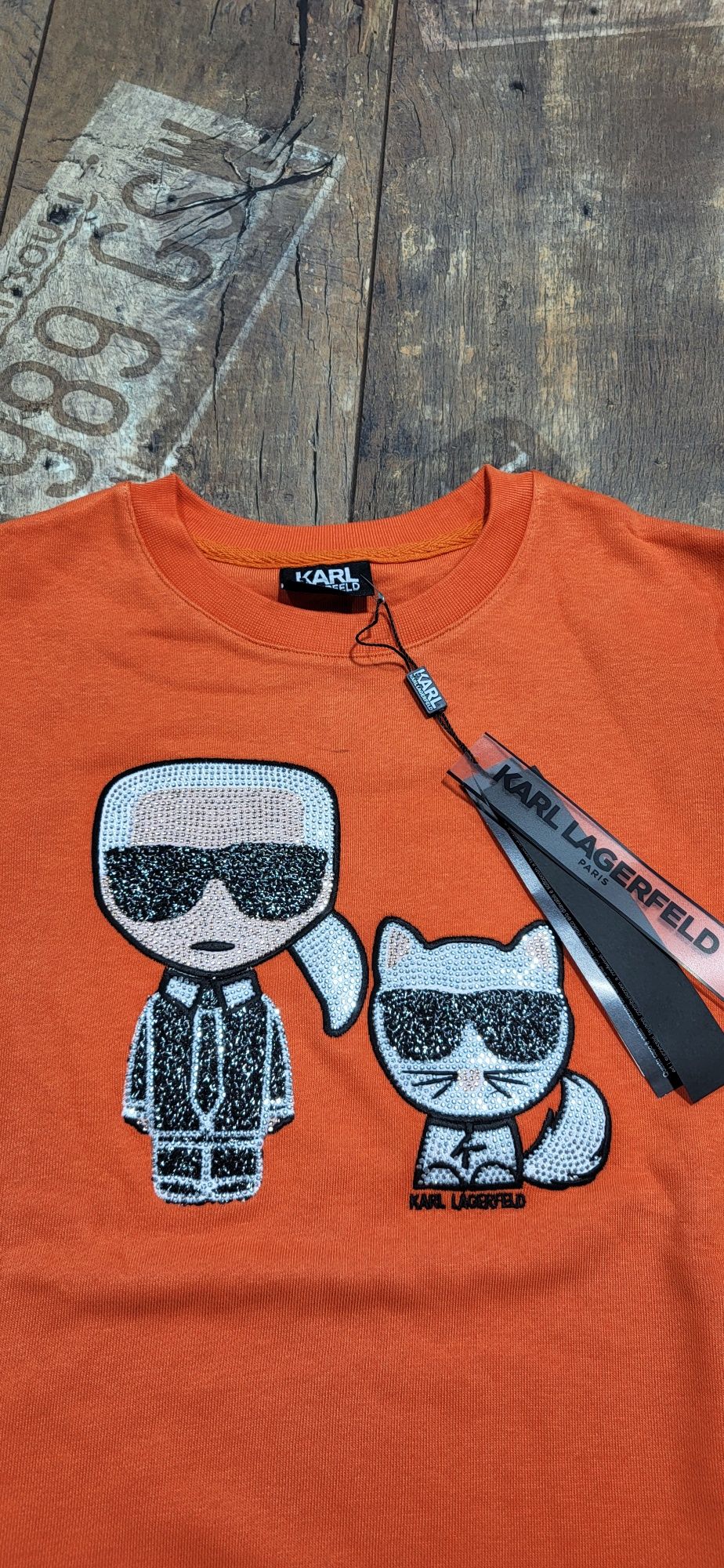 Karl ludzik damska bluza ponaranczowa bawełna premium S