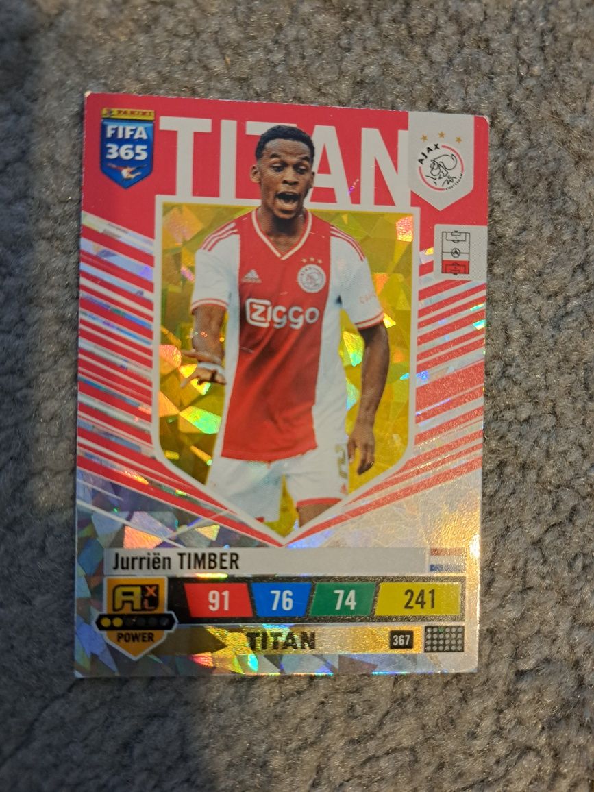 Karta Titan Jurrien Timber Ajax Amsterdam Panini Fifa 365 sezon 2022/2