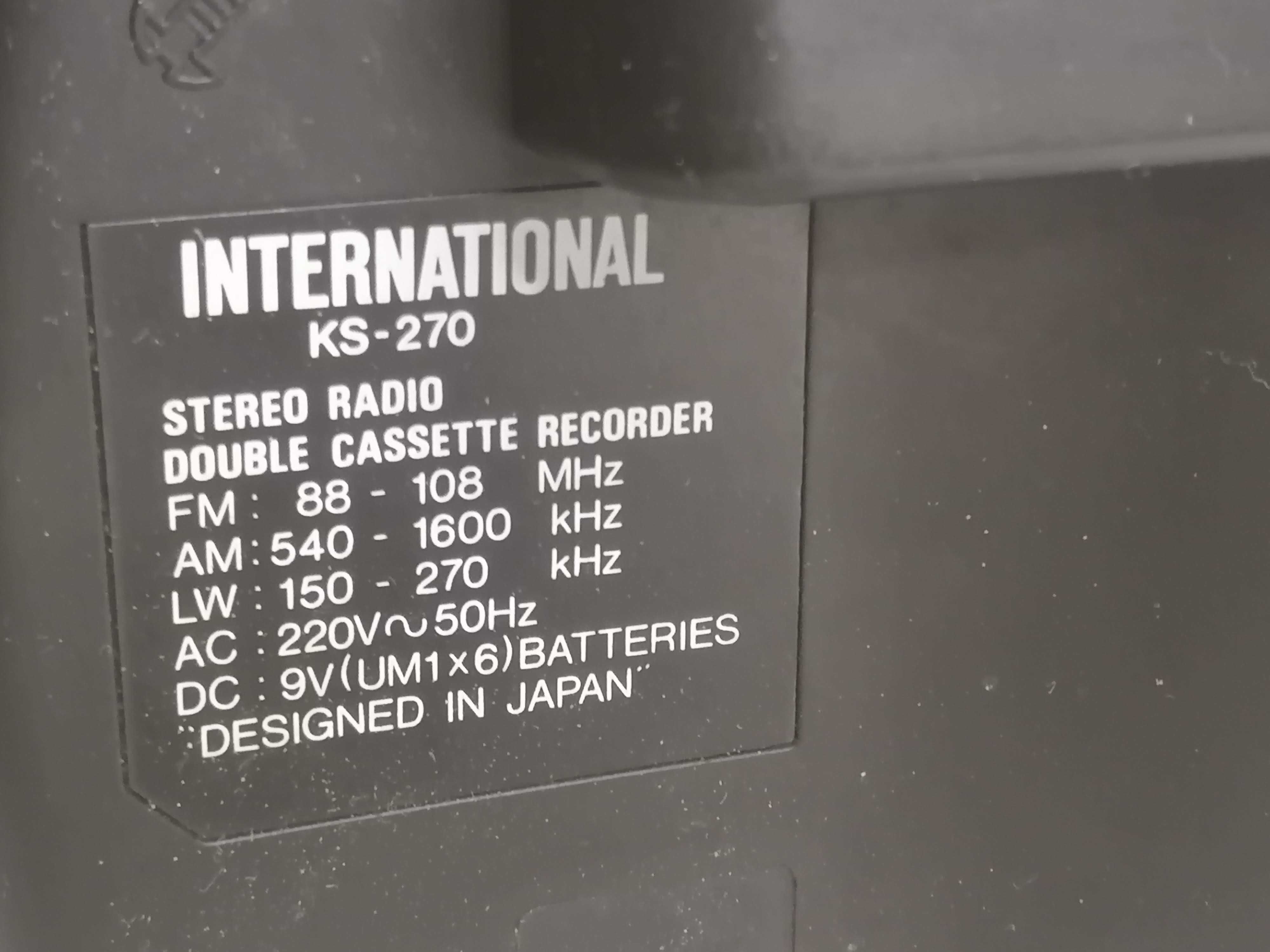 Radiomagnetofon kasetowy INTERNATIONAL KS-270