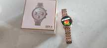 Hit zegarek damski smartwatch dotyk połączenia trening gold