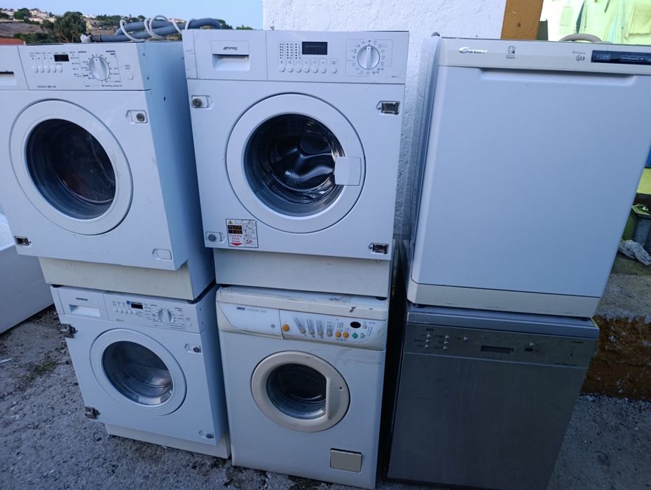 Lote de máquinas de lavar e secar