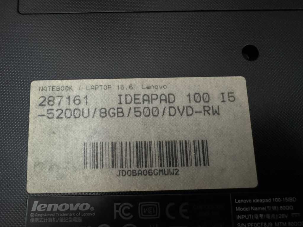 Lenovo IdeaPad 100 i5 5200U 8GB 15,6