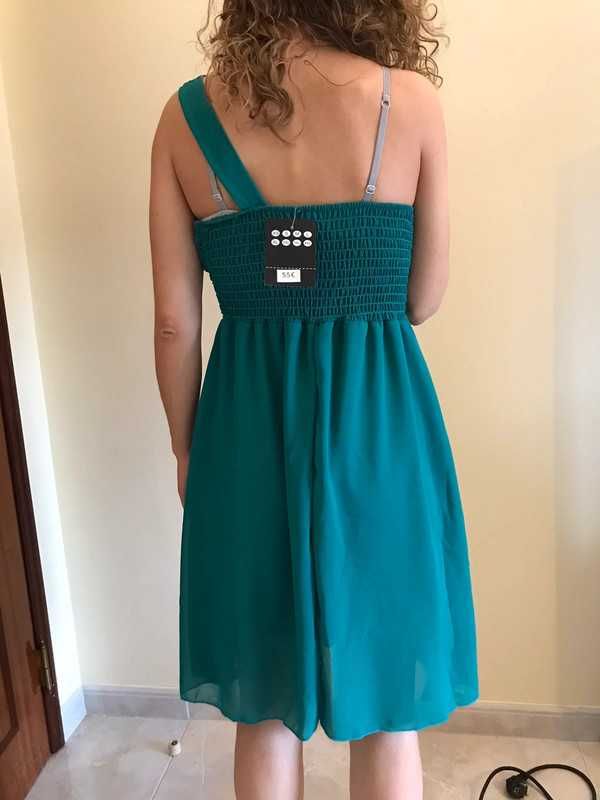 Vestido Verde Água [Novo]