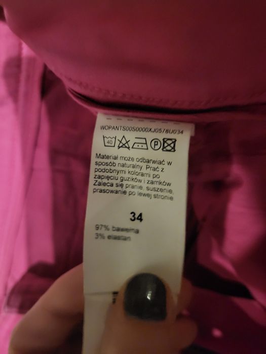 różowe spodnie Wółczanka