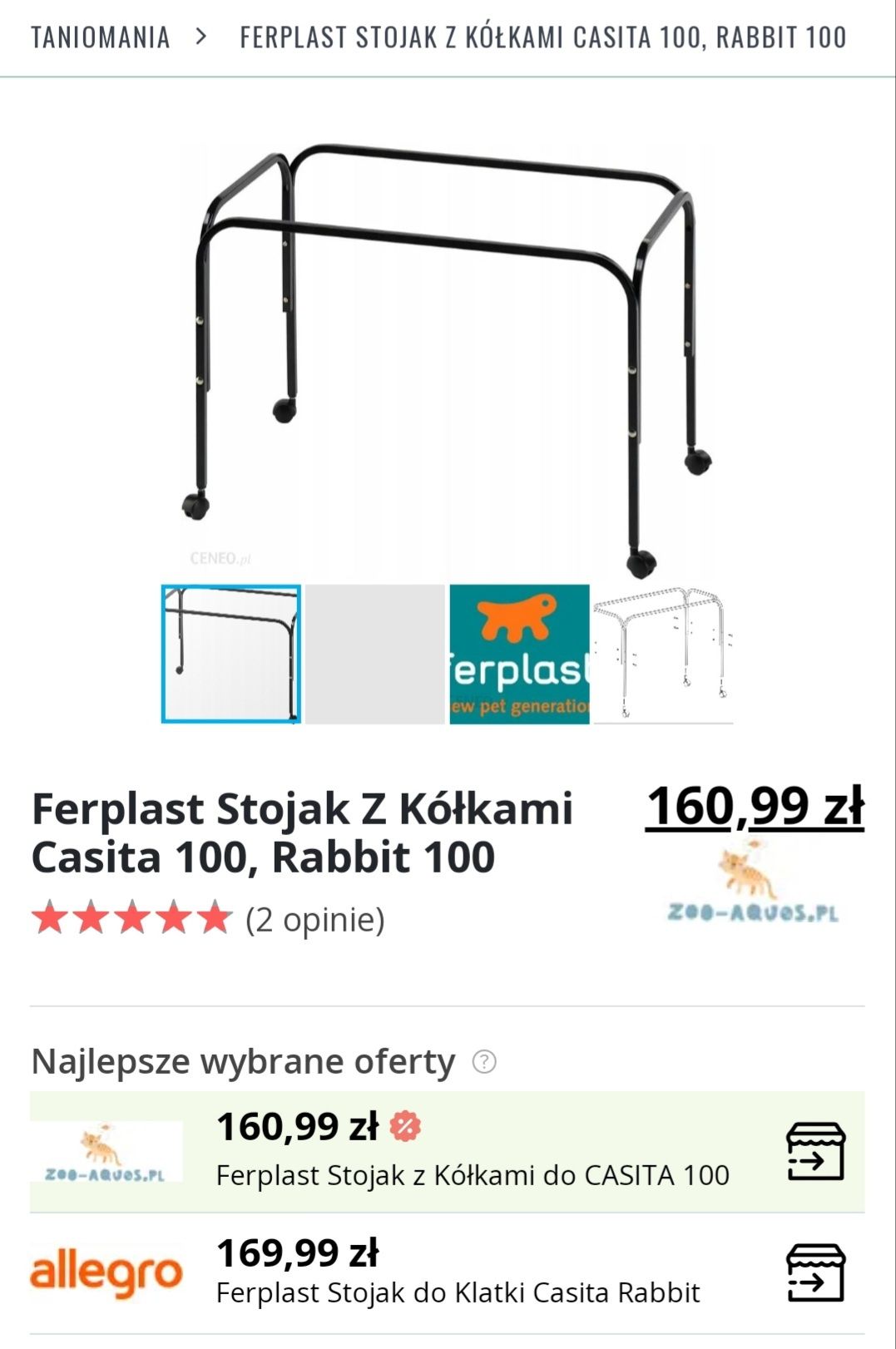 Stojak ferplast 100 na kółkach