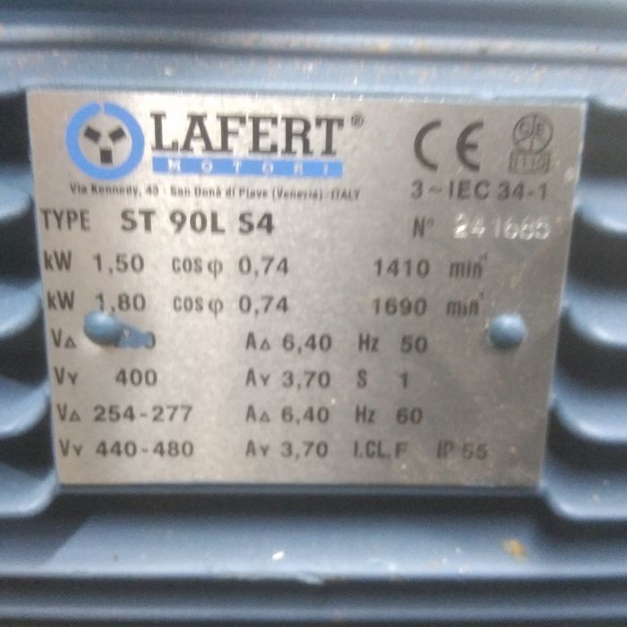 Двигун 1,5 кв 1500 об.з Італії