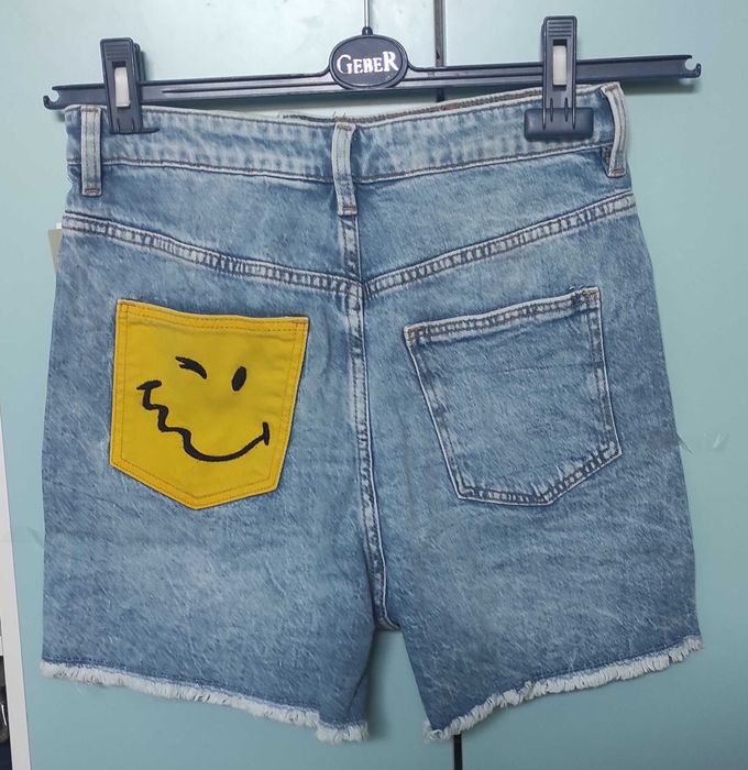 Spodenki jeansowe dla dziewczyny Smiley World H&M rozmiar 158 cm