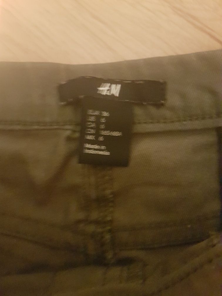 Damskie spodnie H&M khaki bawełna 34