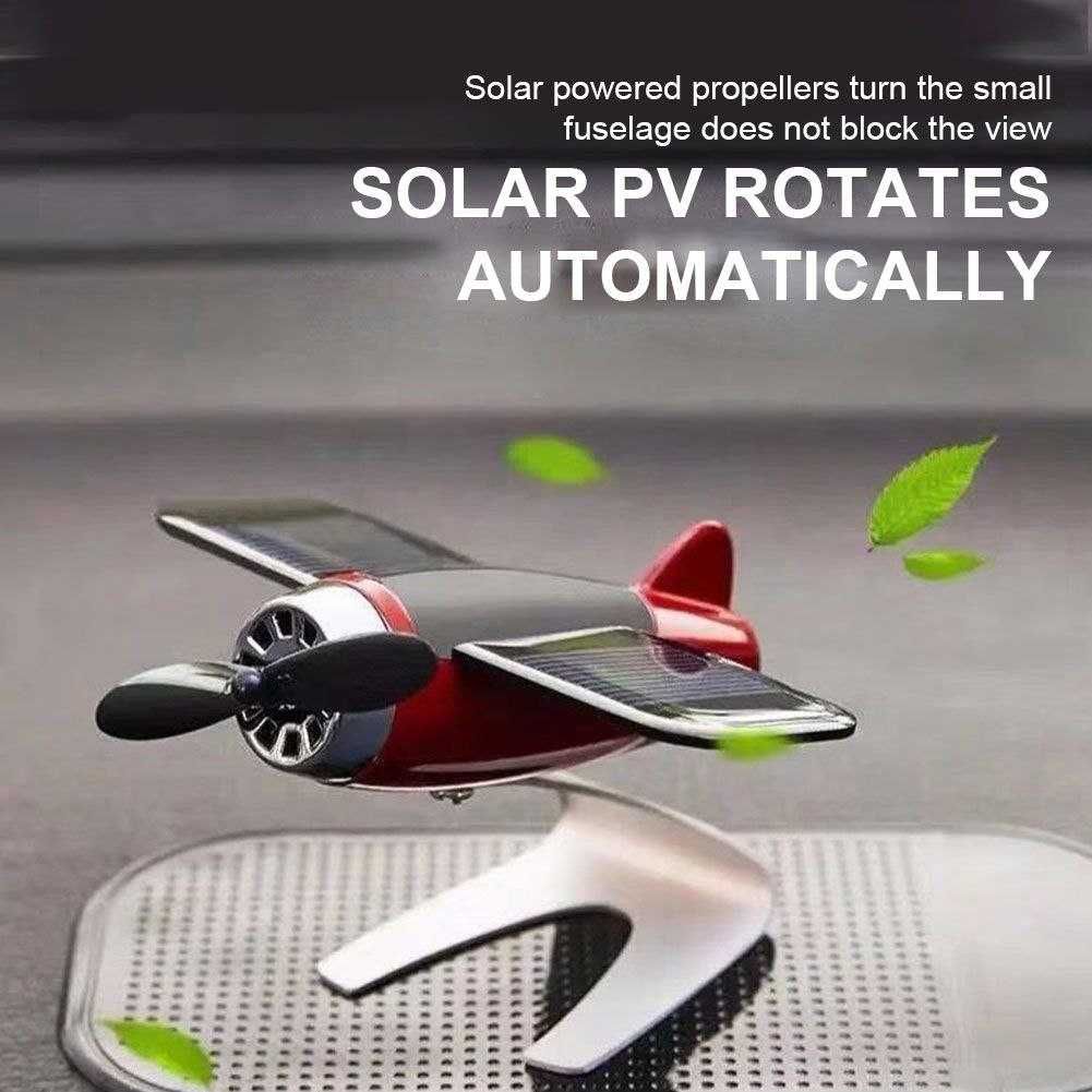 Самолет ароматизатор на солнечной батарее, вращается пропеллер.