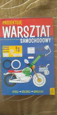 2 nowe kolorowanki projektuję warsztat samochodowy, naklejki