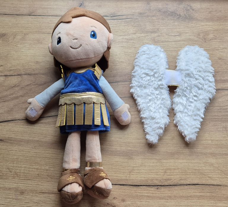 Lalka szmacianka maskotka chłopiec anioł Świętulanka archanioł Michał