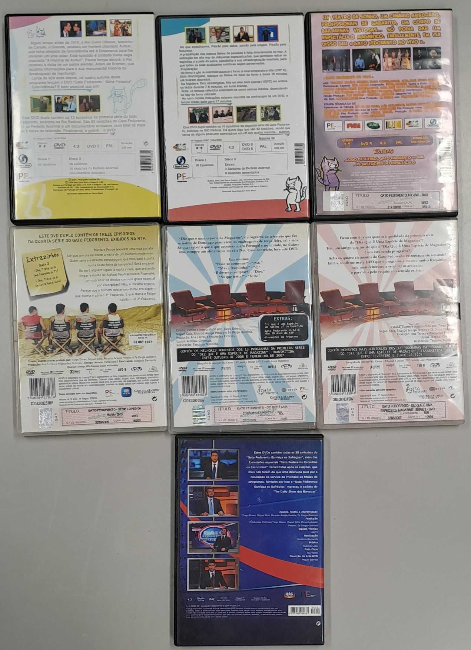 Pack com 7 Séries do Gato Fedorento (14 DVD)