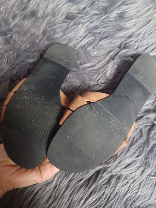 Klapeczki skórzane zamszowe Ochnik