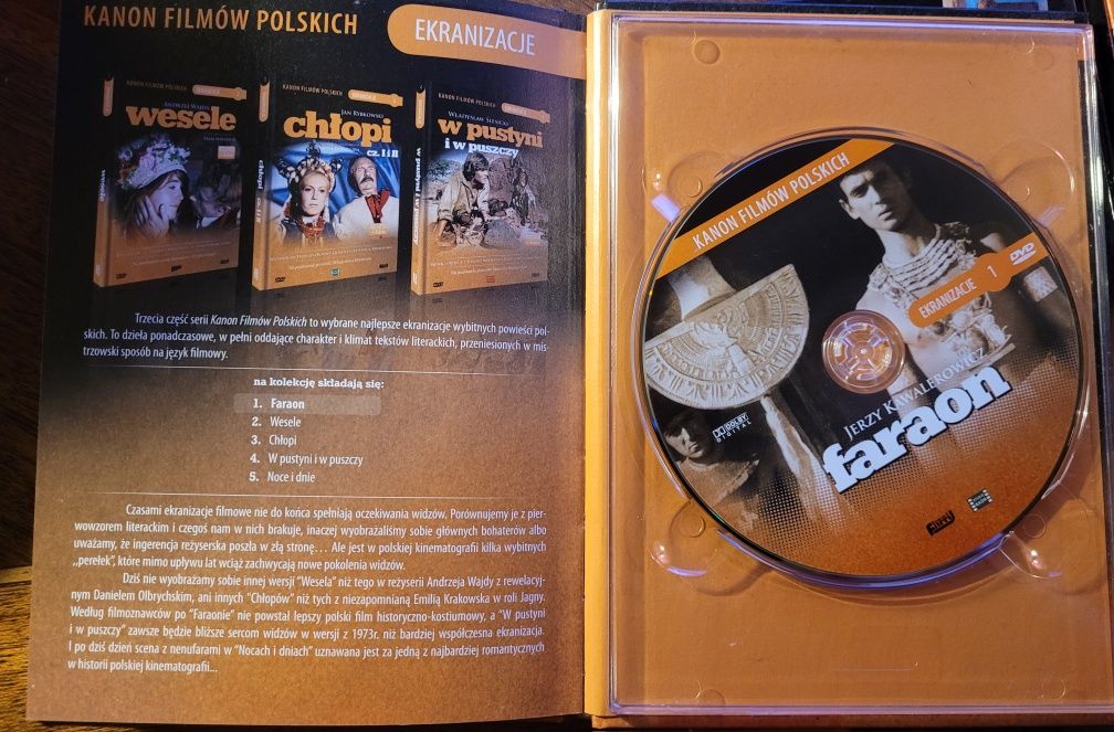 DVD x 3 Faraon/Wesele/Chłopi - booklety