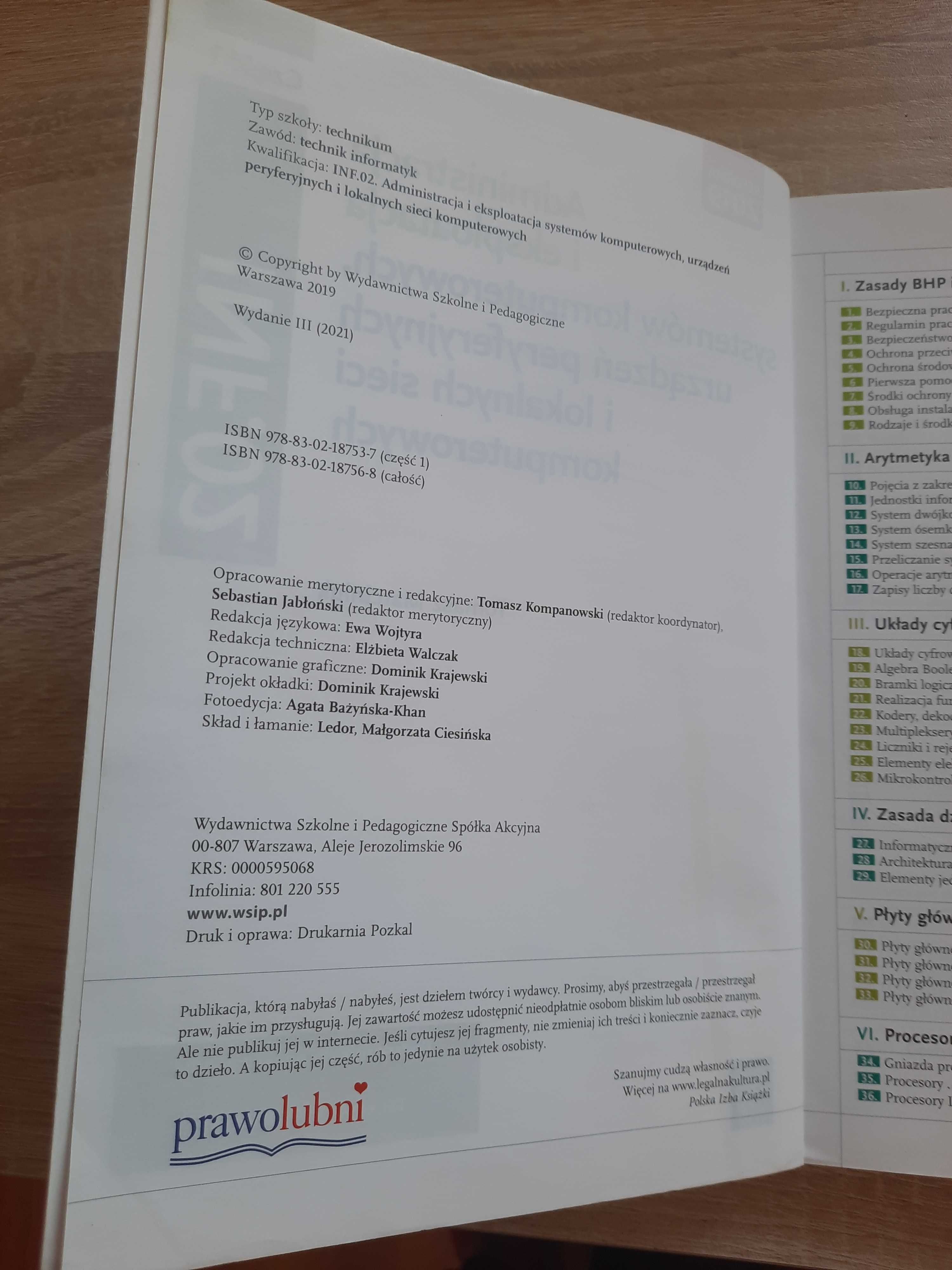 Administracja i eksploatacja systemów komputerowych INF.02 WSiP cz. 1