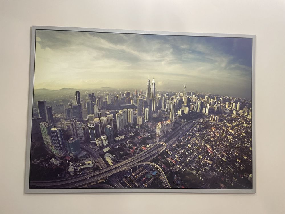 Obraz w ramce Panorama Kuala Lumpur 140x100 cm