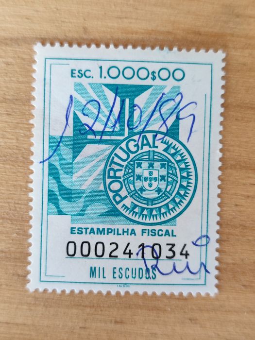 Estampilla fiscal 1000$