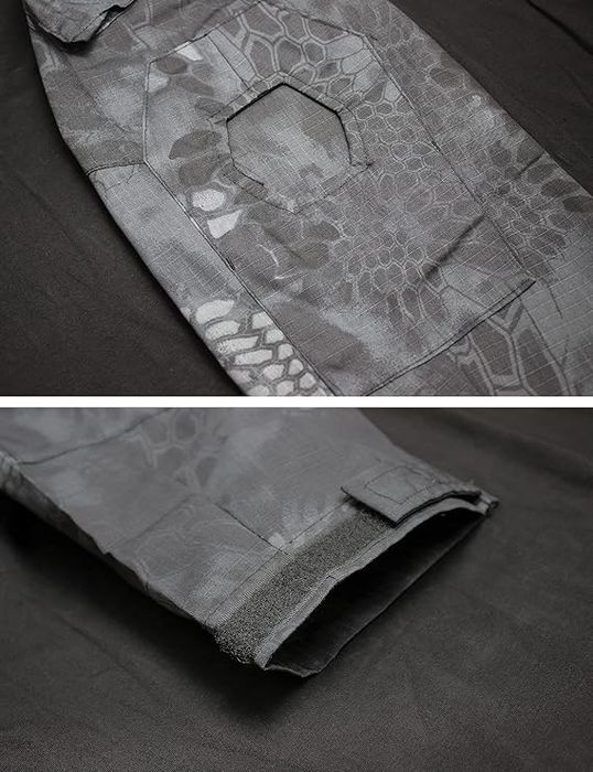 FICUHGOC Taktyczna Męska Koszulka Długi Rękaw Ciepła Czarna XXL