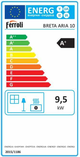 Piec nadmuchowy na pellet Ferroli Breta Aria stalowy 10 kW