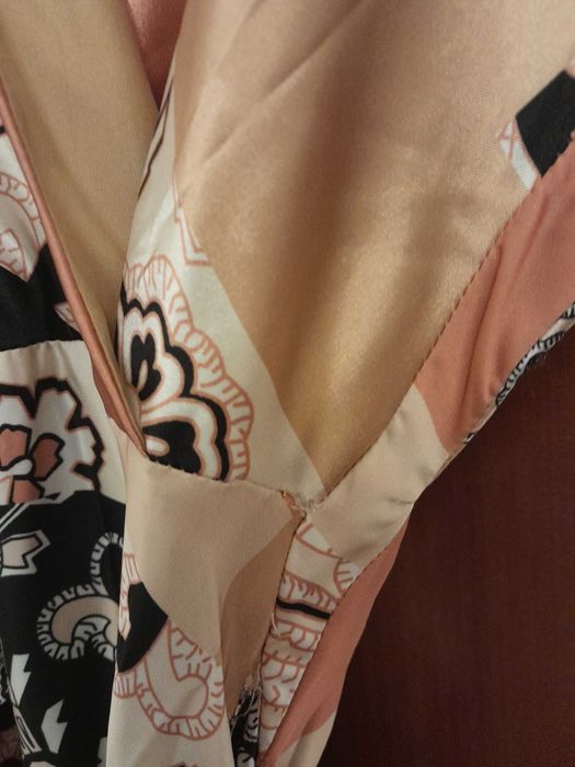 Vestido estampado com elastico na cintura