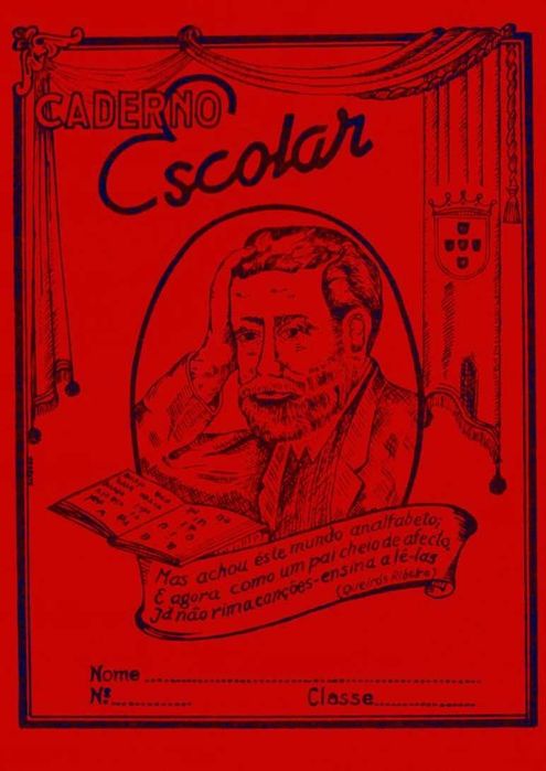 4 Cadernos escolares antigos - anos 60 - Queirós Ribeiro