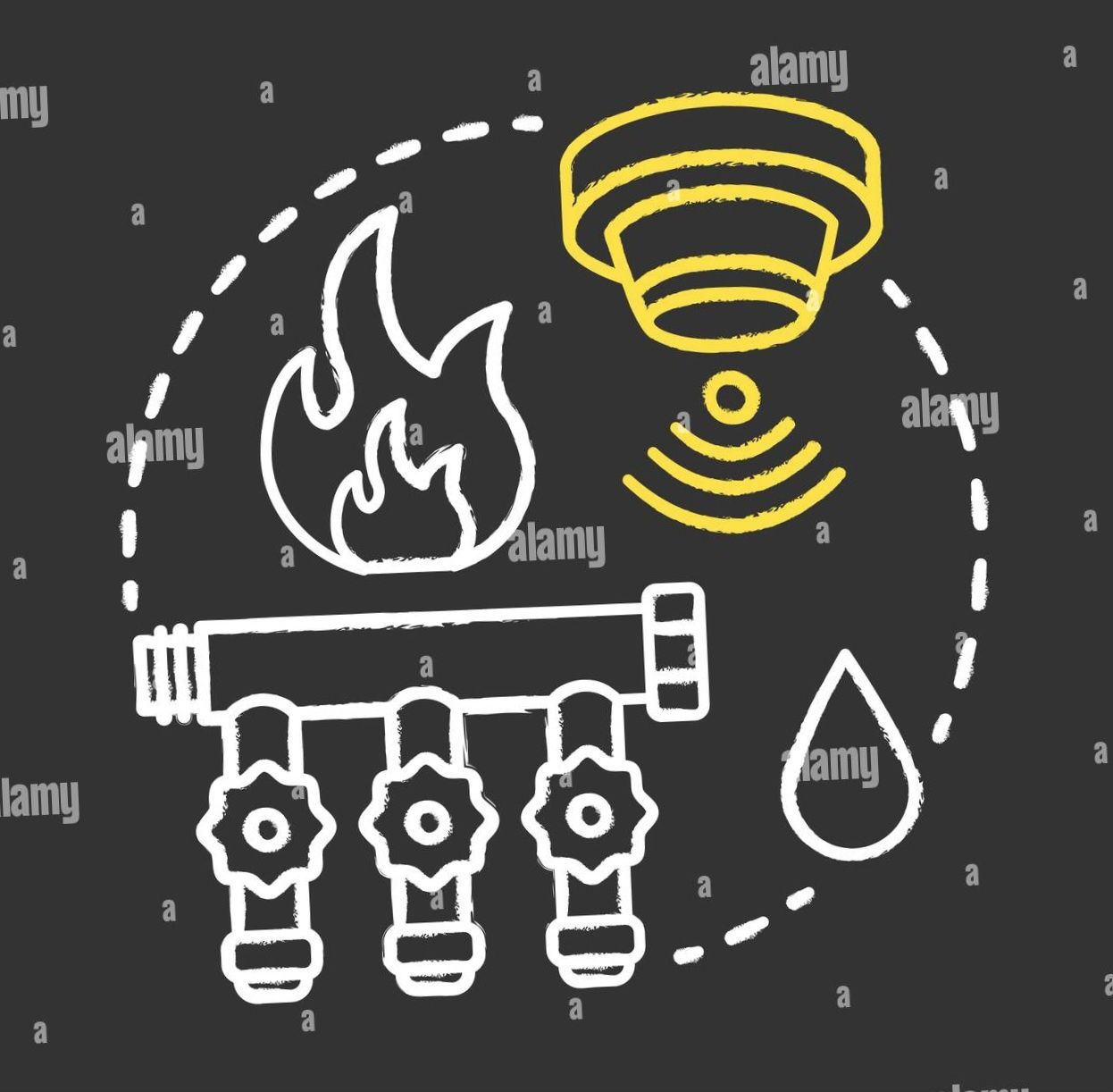 SMART Alarm WIFI (s/mensalidade e s/fios) Incêndio+Gás+Inundação