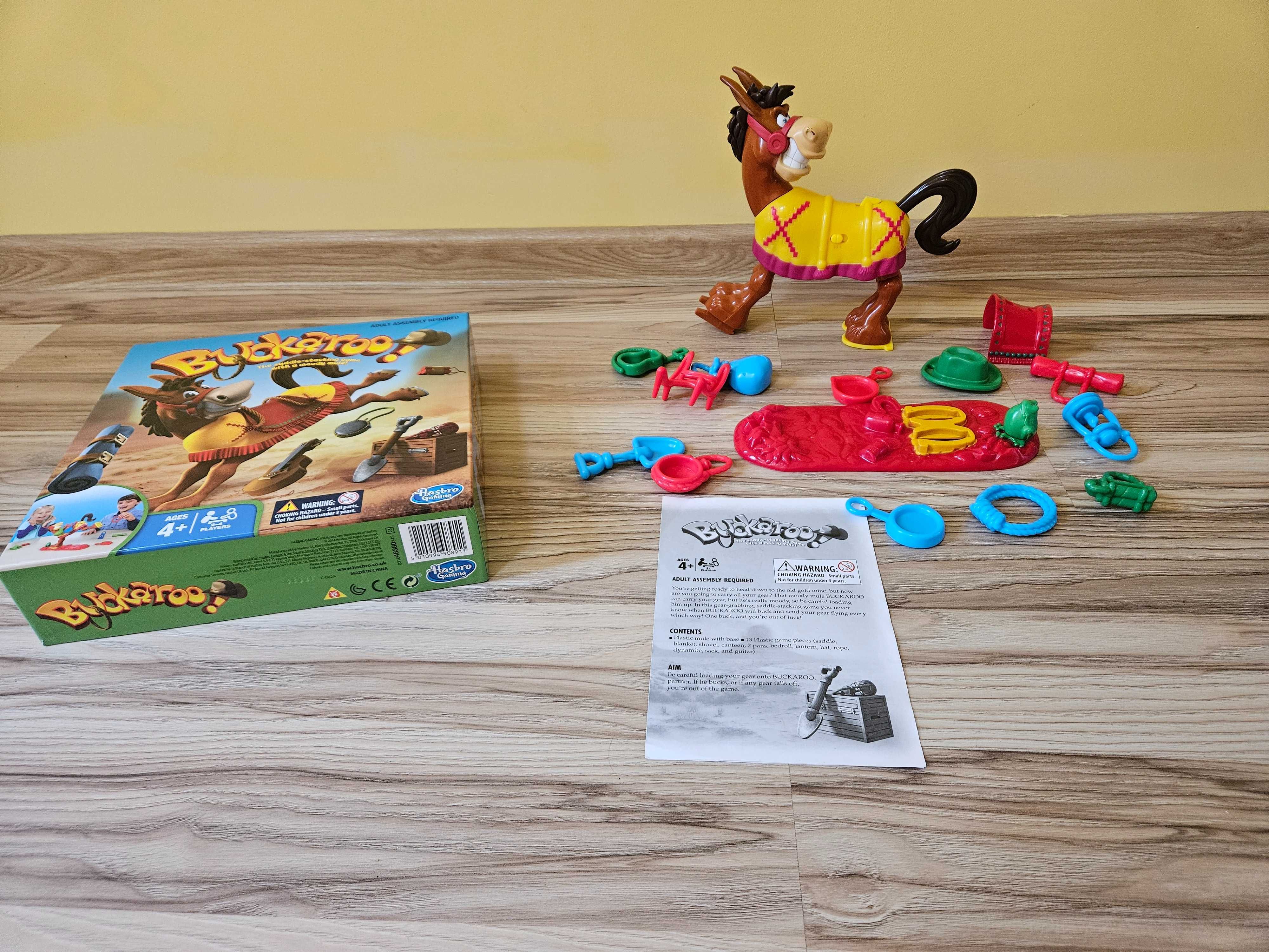 Gra planszowa Buckaroo Hasbro Osiołek Koc Siodło Menażka Kapelusz Ukła