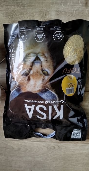 Соевый наполнитель Kisa Tofu наполнитель для котов