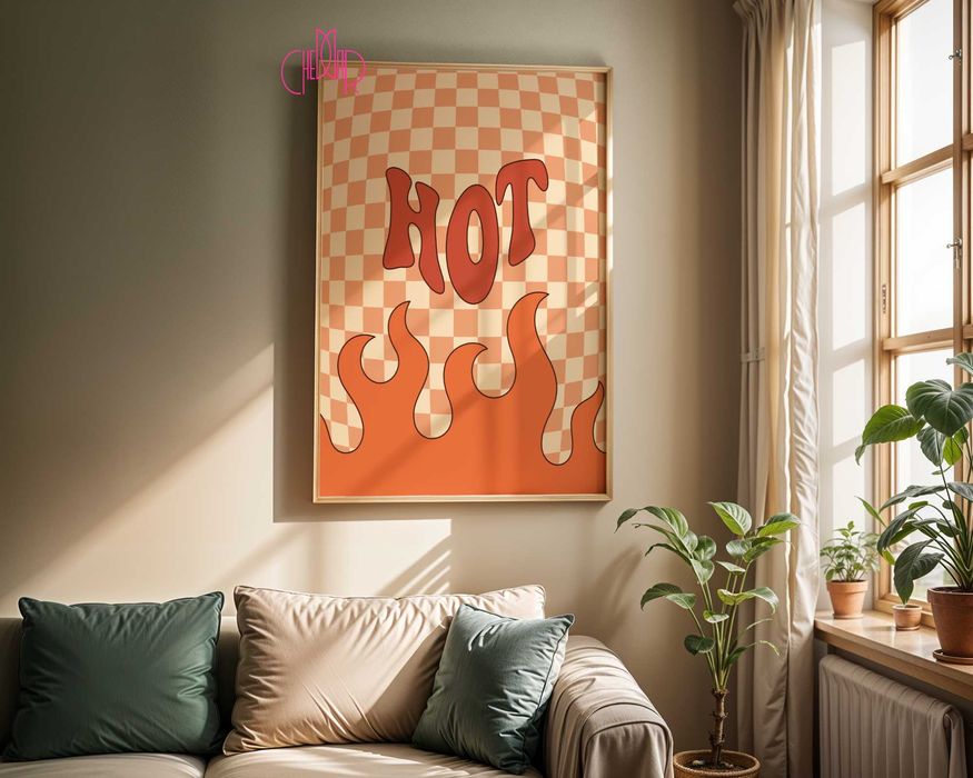 Plakat modernistyczny ,,Hot", 30x40