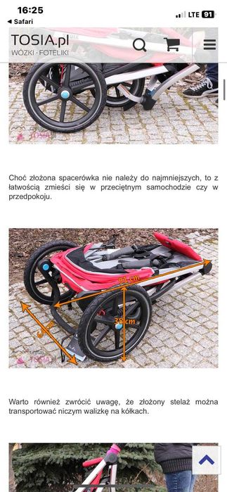 WÓZEK THULE URBAN GLIDE do samolotu , biegania