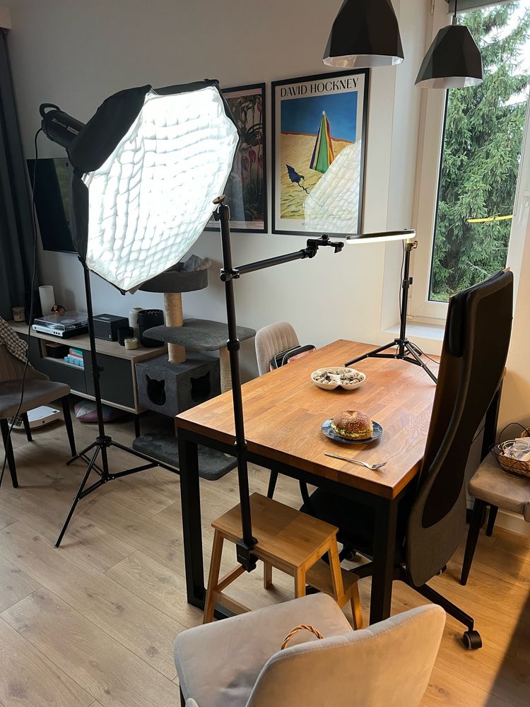 Quadralite VideoLed 1000 lampa światła ciągłego + statyw i softobox