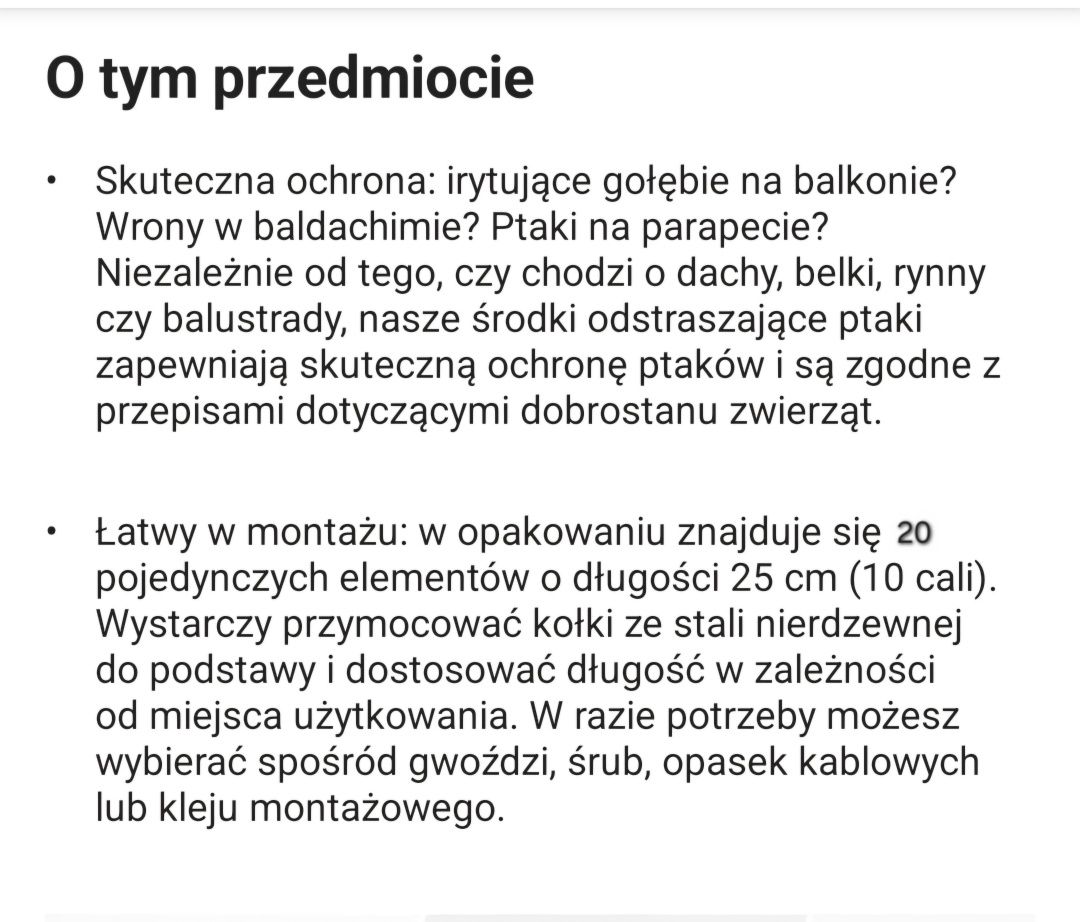 Antyptaki ochrona przed ptakami