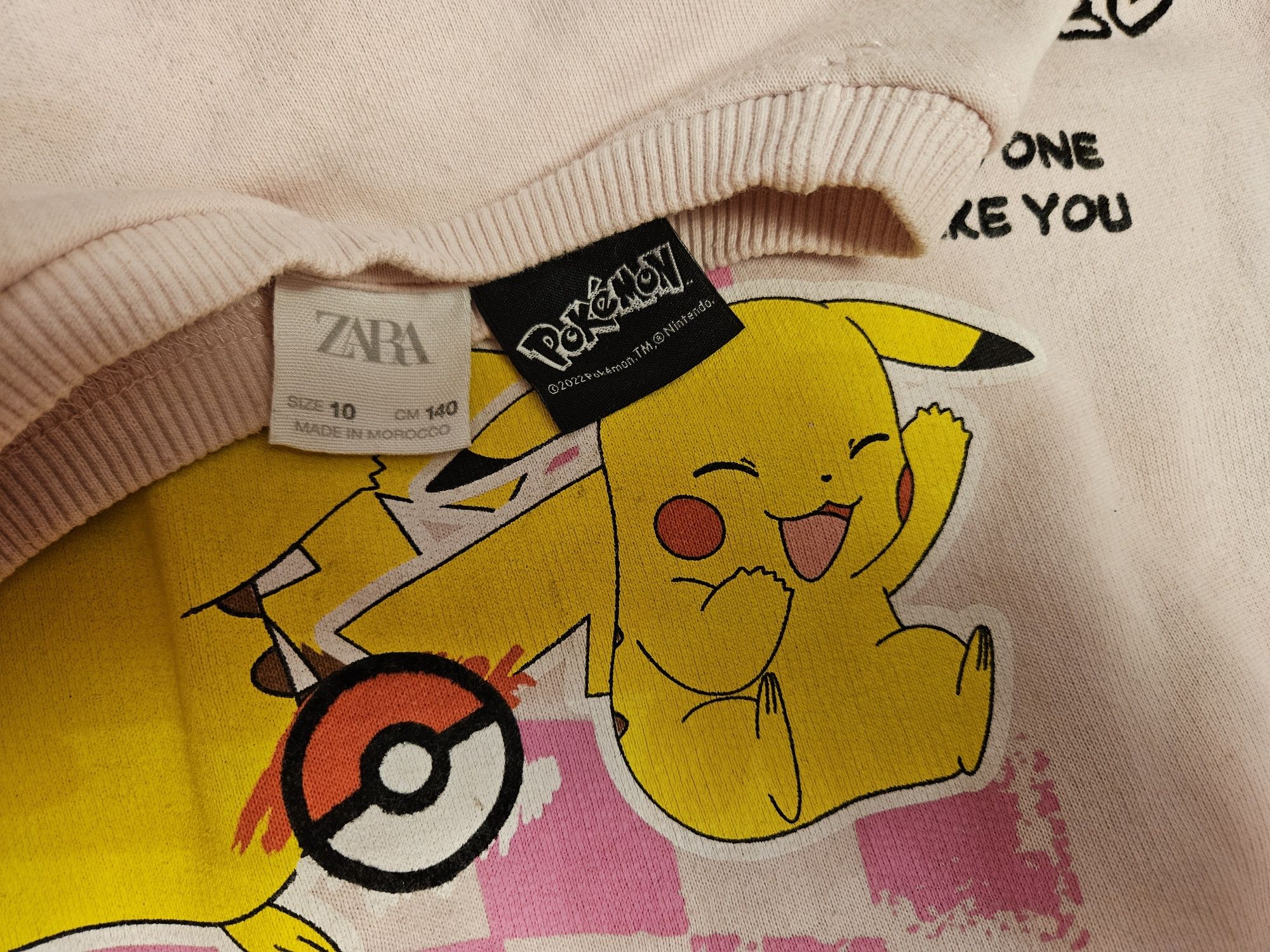 Zestaw Pokemon Pikachu Zara czapka i bluza r. 140