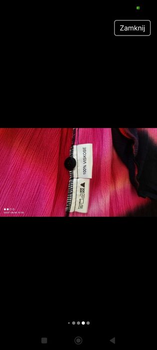 Namaste Energetyczna długa sukienka tie-dye pink orange wiskoza S