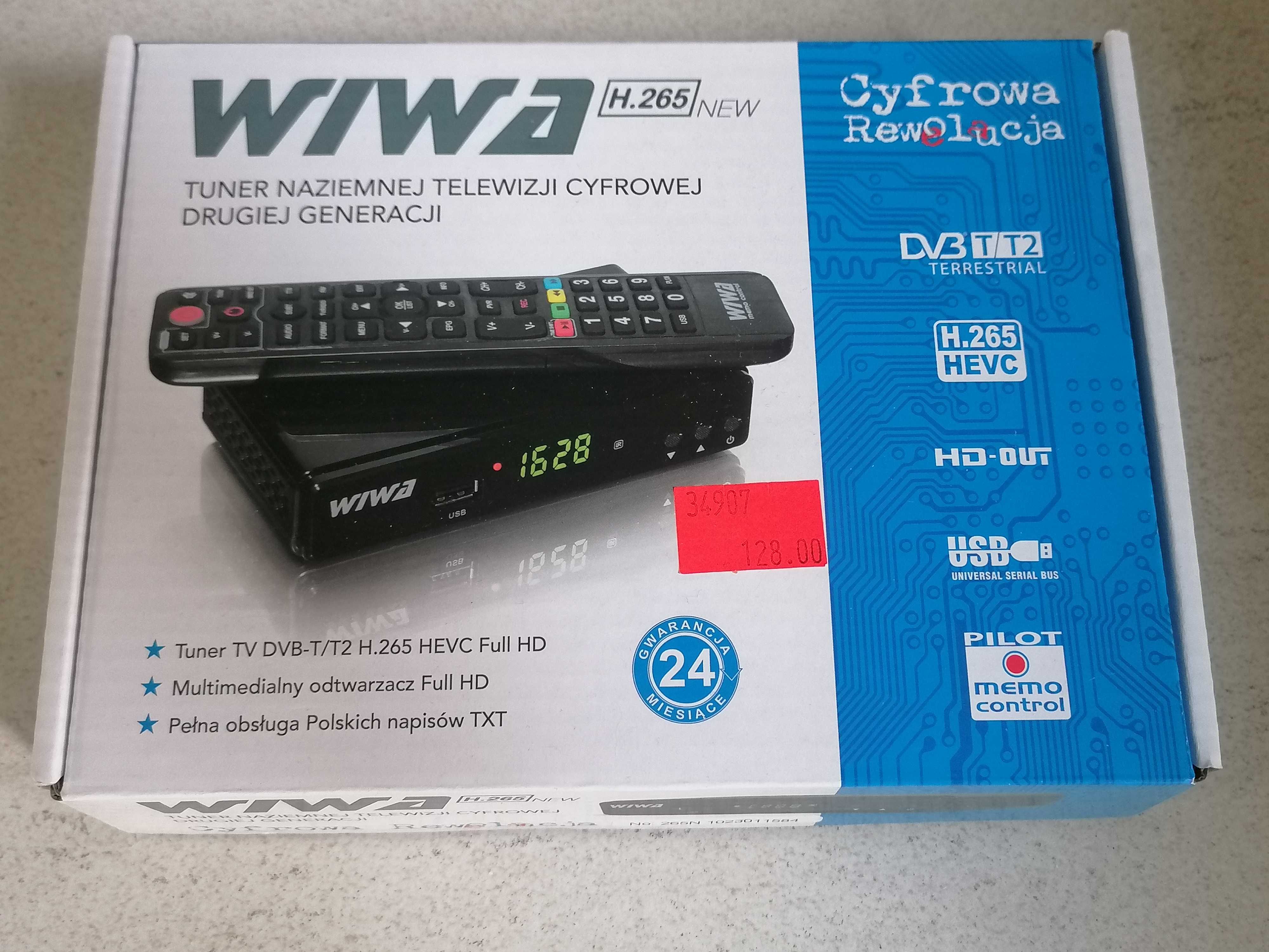 Tuner naziemnej telewizji cyfrowej - WIWA H.265
