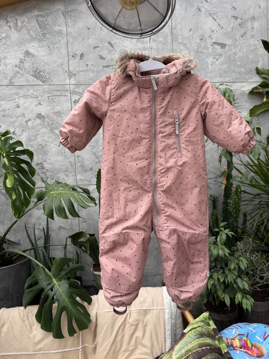 Kombinezon zimowy H&M 86 92 kropki