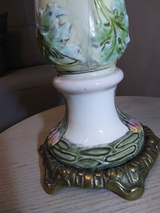 Lampa Naftowa stara majolika