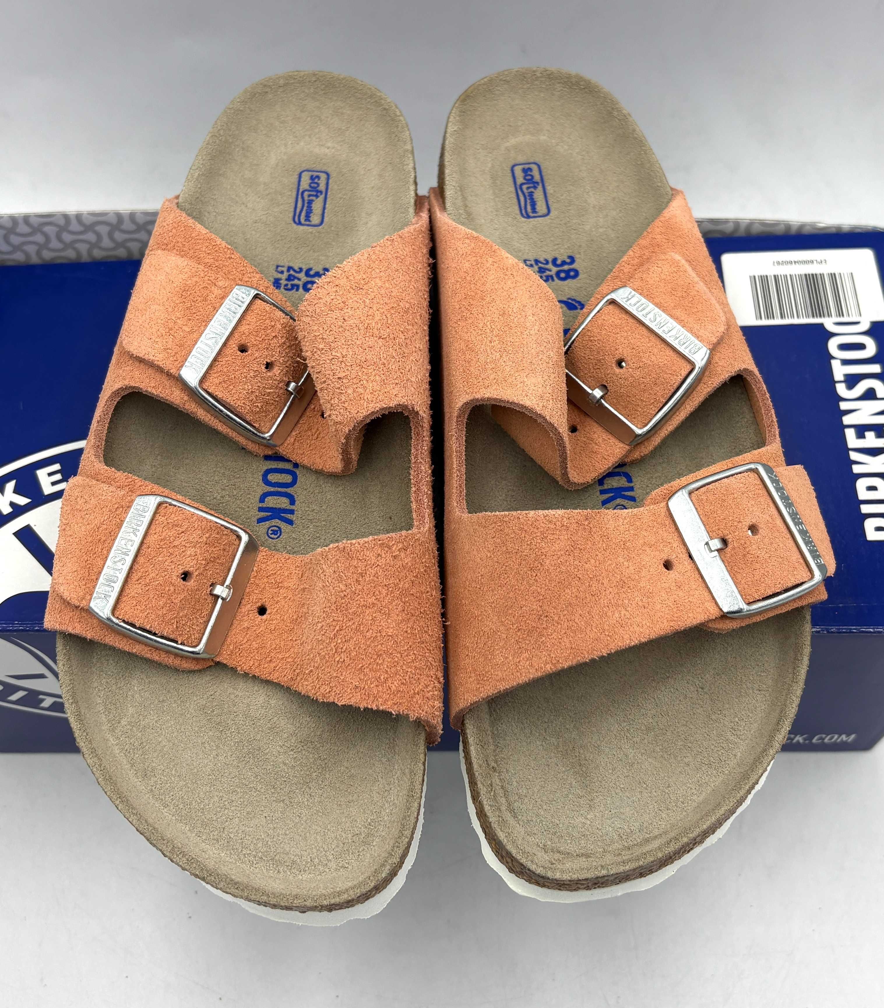 ‼️Nowe oryginalne klapki BIRKENSTOCK Arizona pomarańcz 38 AZ 251 skóra