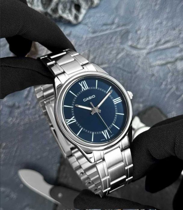 Чоловічий годинник Casio MTP-V005D-2B5 Оригінал Гарантія Мужские часы