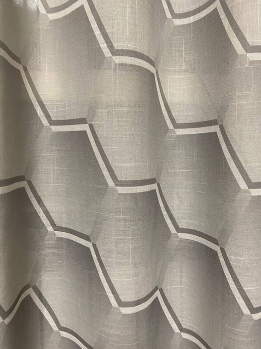 Штори, сірі штори, штори на гачках, фіранки, штори з візерунком