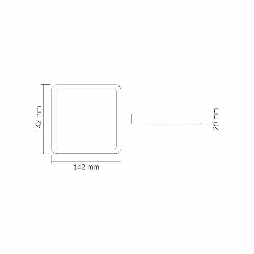 Oprawa natynkowa LED biała kwadrat panel 12W/18W/24W 4000K