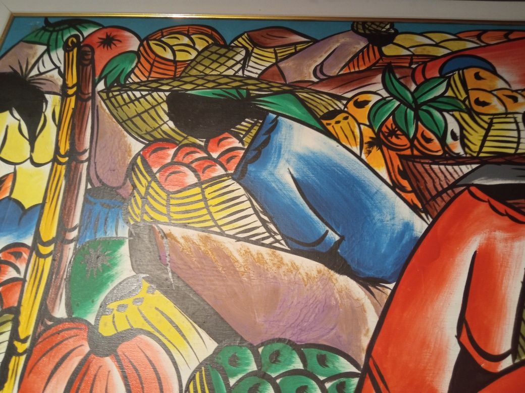 Quadro com desenhos de frutas