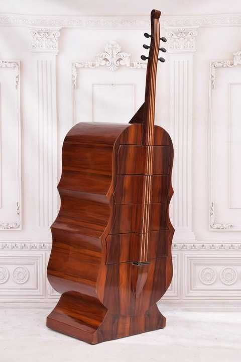 Komoda Art Deco Gitara - Szafa Vintage 160 x 54cm-Dom Salon Instrument