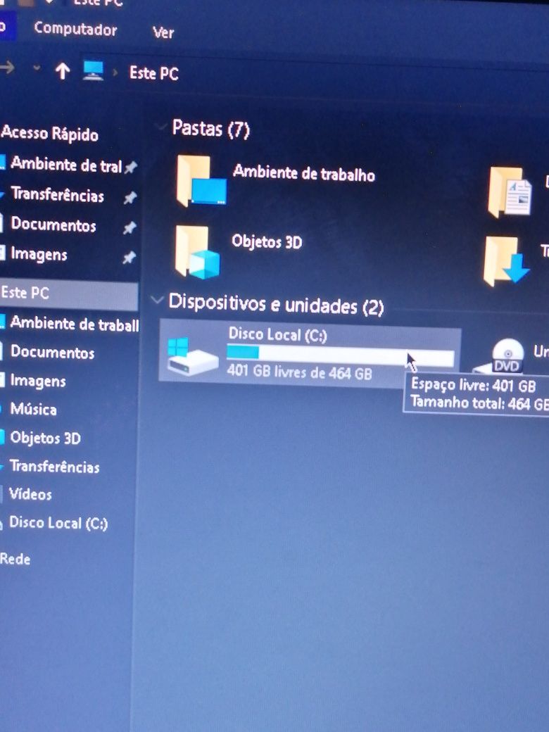 Portátil HP i3 com Windows 10 home e carregador bem funcional