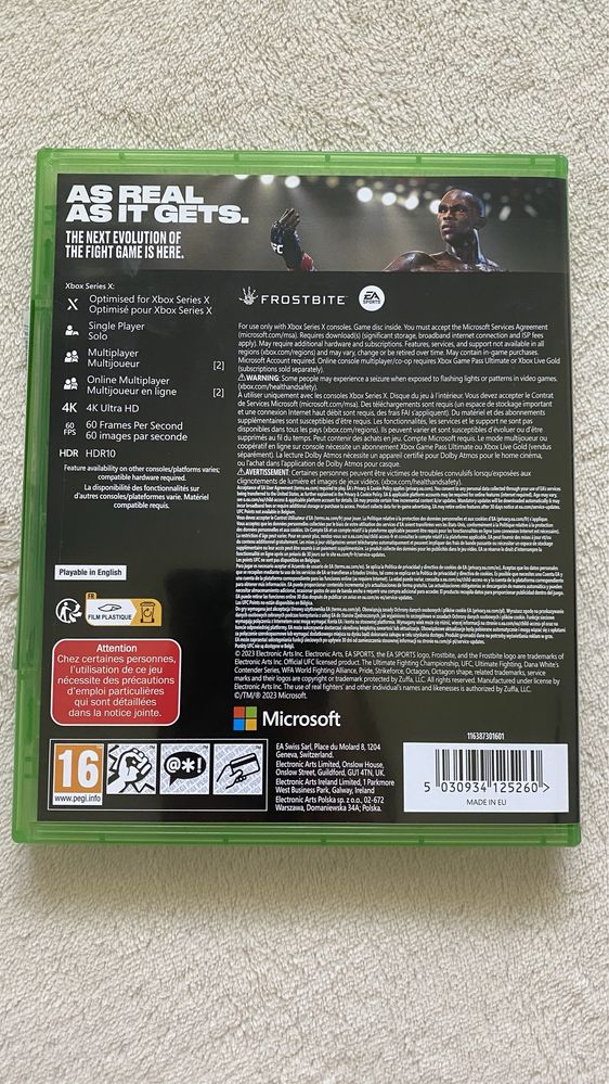 Gra UFC 5 na xbox series X
