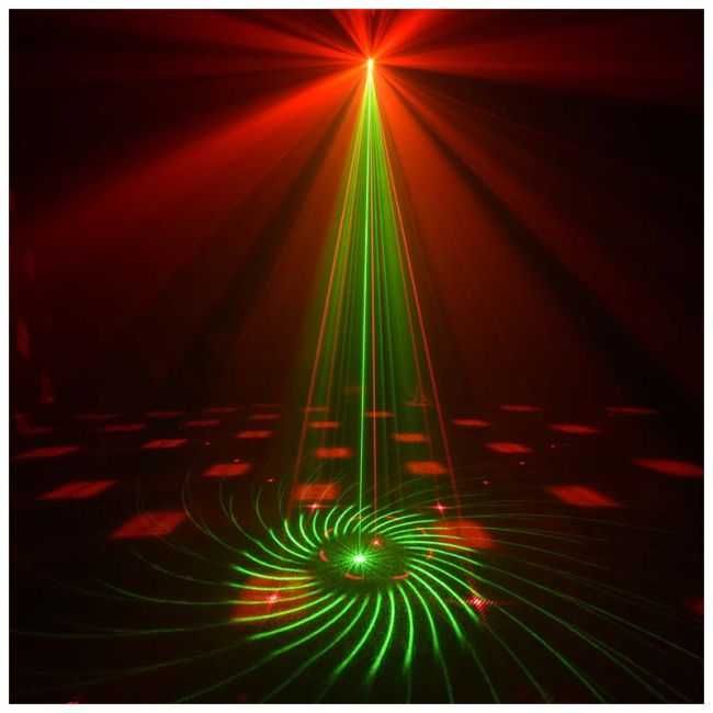 Efekt Laser Wzory Mix + Kula Disco RGB Mix kolorów 2-Efekty Pilot