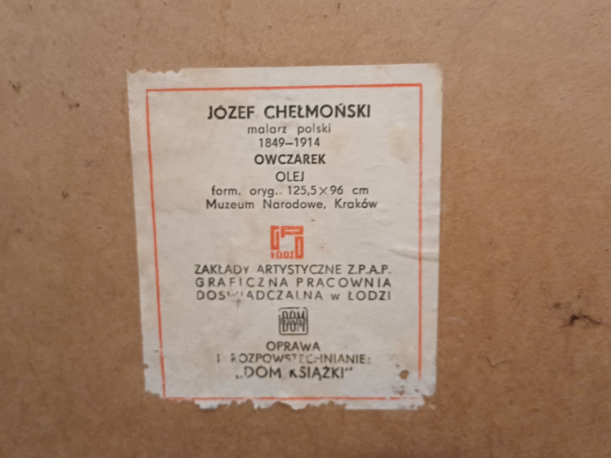 Obraz józef chełmoński owczarek